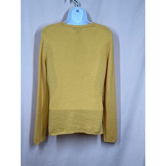 CASHMERE by Charter Club M Golden Yellow Quite Luxury Classic Casual Sweater - Picture 5 of 10